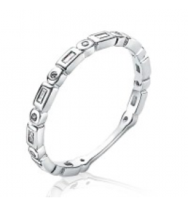ZINZI zlv. aanschuifring smal zirconia's mt. 54 - 3191725