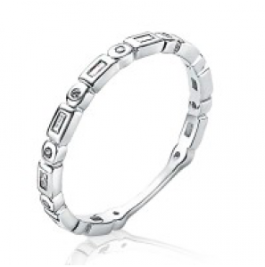 ZINZI zlv. aanschuifring smal zirconia's mt. 54 - 3191725