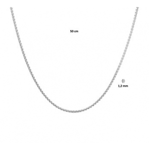 Zilver RH collier venetiaans rond 1.2 mm 50 cm - 3191877