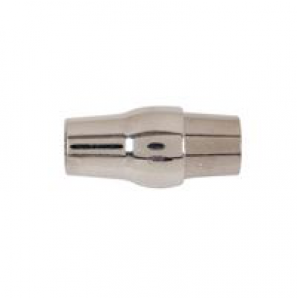 Zilver magneet sluiting 4 mm voor rubberkoord - 3191883