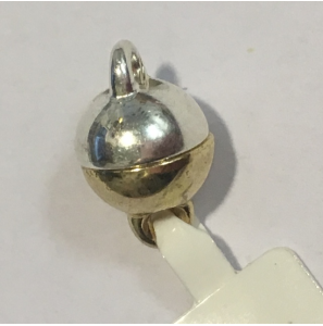 Zilver magneet sluiting bol 8 mm bicolour - 3191886