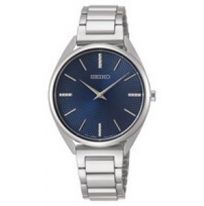 Seiko dames staal bracelet blauw 50m wr - 3191916