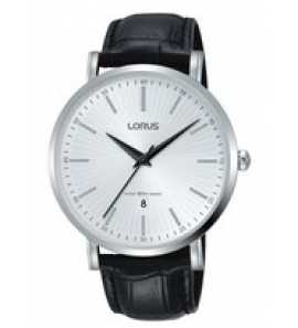 Lorus heren ss zwart leer wit 50m wr - 3191921
