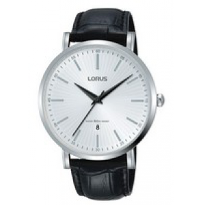 Lorus heren ss zwart leer wit 50m wr - 3191921