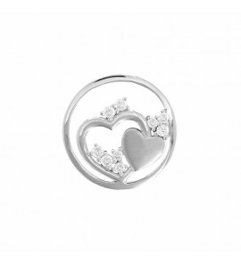 MY iMenso "Cute Hearts" fantasy cz 24 mm insignia (925/gold-plated) - 3192356