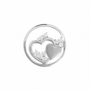 MY iMenso "Cute Hearts" fantasy cz 24 mm insignia (925/gold-plated) - 3192356