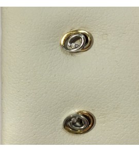 Eclat bicolour oorknopjes 0.02 krt. - 3192003