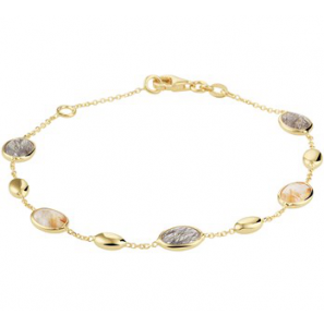 Goud armband rutiel kwarts 1,1 mm 17 - 19 cm - 3192370