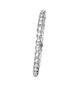 Zilver aanschuifring bolletjes mt. 19 - 3192405