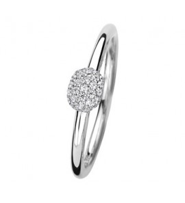 Zilver aanschuifring zirkonia's ovaal mt. 17.75 - 3192435