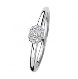 Zilver aanschuifring zirkonia's ovaal mt. 17.75 - 3192435