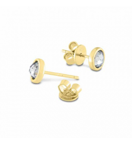 MY iMenso earstud "anniversary" faceted CZ white (925/gold1M-plated) - 3192734