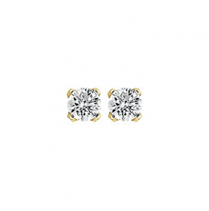 Goud oorknop met zirkonia 4.5 mm - 3192573