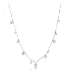 Ania Haie Geometry Mixed Discs Nacklace M Silver 40-45 cm - 3192620
