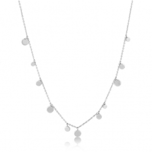 Ania Haie Geometry Mixed Discs Nacklace M Silver 40-45 cm - 3192620