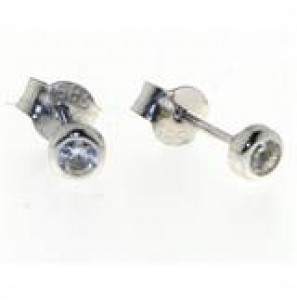 Goud oorknop rondom zetting 3 mm - 3192644