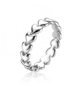 ZINZI zilv. ring met hartjes rondom maat 54 - 3192875