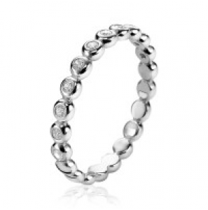 ZINZI zilv. aanschuifring met ronde zirconia's maat 54 - 3192878