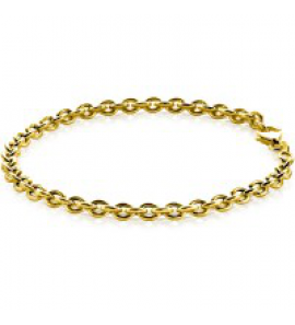 ZINZI zilv. anker armband 19 cm geel verguld - 3192902