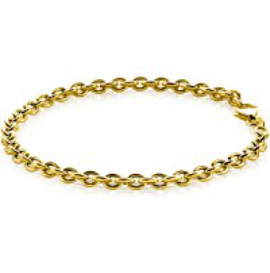 ZINZI zilv. anker armband 19 cm geel verguld - 3192902