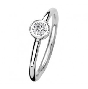 Zilver aanschuifring rind met zirkonia mt. 17.75 - 3192975