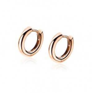 ZINZI zilv. klapcreolen rond 12x2 mm rosÚ verguld - 3192968