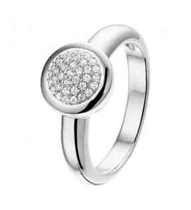 Zilver RH dames ring met zirkonia mt. 17.25 - 3193012