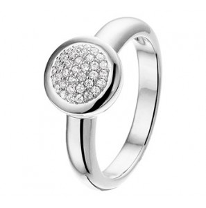 Zilver RH dames ring met zirkonia mt. 17.25 - 3193012