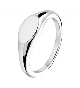 Zilver RH dames ring ovaaltje mt. 17.25 - 3193030