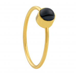 ID gg dames ring met Onyx 5 mm - 3193096