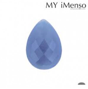 My iMenso Goccia (25mm) insignia Cat's Eye "periwinkle blue" faceted (glass composite) - 3193122