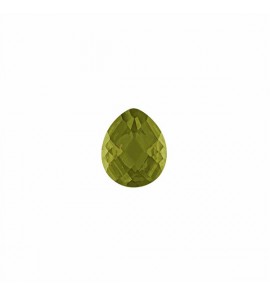 My Imenso Goccy insignia "Olive green CZ" faceted 15 mm - 3193139