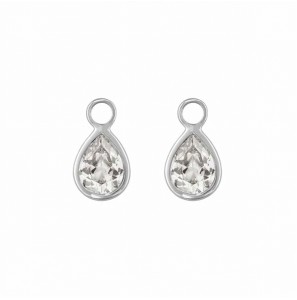 MY iMenso pair of pendant for creoli drop "CZ white" (925/rhod/plated) - 3193143
