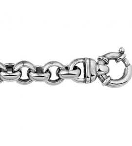 Zilver oxi jasseron armband 11.5 mm 19.5 cm - 3193451