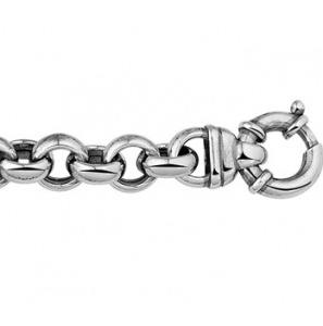 Zilver oxi jasseron armband 11.5 mm 19.5 cm - 3193451