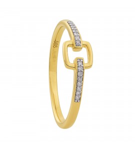 ID gg dames ring met diam/bril 0.05 crt. mt. 17.5 - 3193101