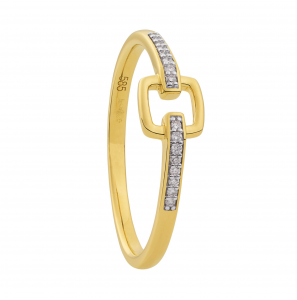 ID gg dames ring met diam/bril 0.05 crt. mt. 17.5 - 3193101