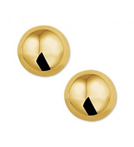 Goud oorknop halfbol 12 mm - 3200058