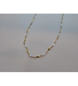 Goud bicolour collier fantasie 45 cm - 3200073