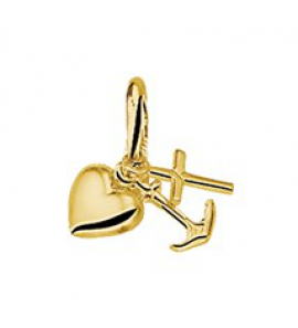 Goud hanger Hoop.geloof en liefde los - 3083426