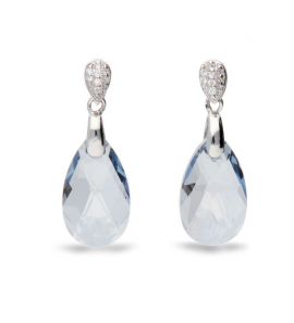 Spark Dainty Drop Earrings Blue Shade - 3161972