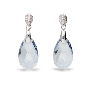 Spark Dainty Drop Earrings Blue Shade - 3161972