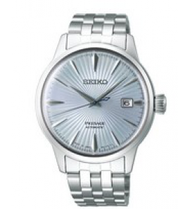 Seiko heren presage automatic staal bracelet lichtblauw 50m - 3200390