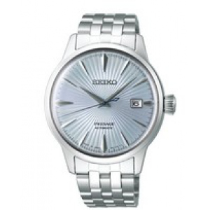 Seiko heren presage automatic staal bracelet lichtblauw 50m - 3200390