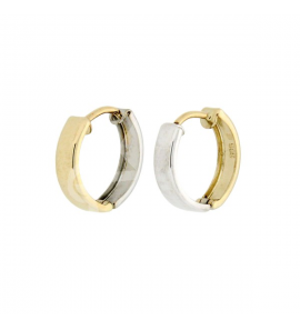 Goud klap-creolen "Edda" bicolour 12.5x3 mm - 3210504