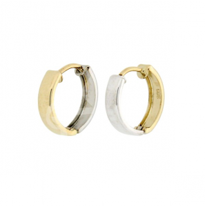Goud klap-creolen "Edda" bicolour 12.5x3 mm - 3210504