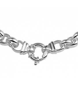 Zilver jasseron collier 11 mm 45 cm - 3210460