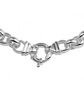 Zilver jasseron collier 11 mm 45 cm - 3210460