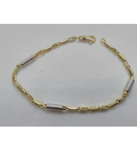 Goud armband harly-Dav. bicolour massief 21 cm - 3210478