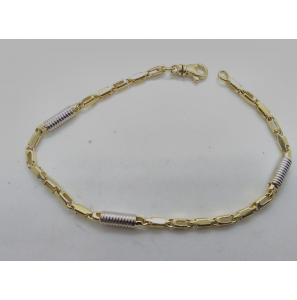 Goud armband harly-Dav. bicolour massief 21 cm - 3210478